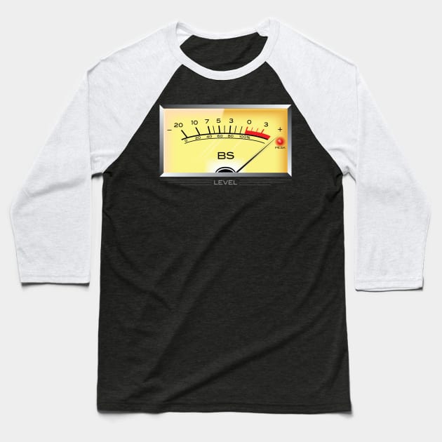 BS Meter PEAKED Baseball T-Shirt by Cabin_13